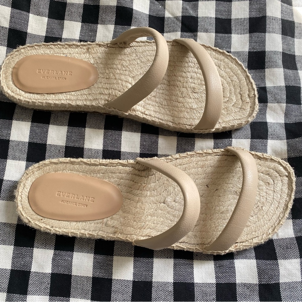 NIB Everlane leather espadrille sandals